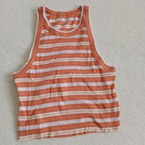 aerie ♡ striped crop top large